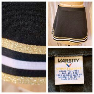 Varsity Spirit Fashions Skirt Pleated Schoolgirl Cheerleading Uniform Gold Black